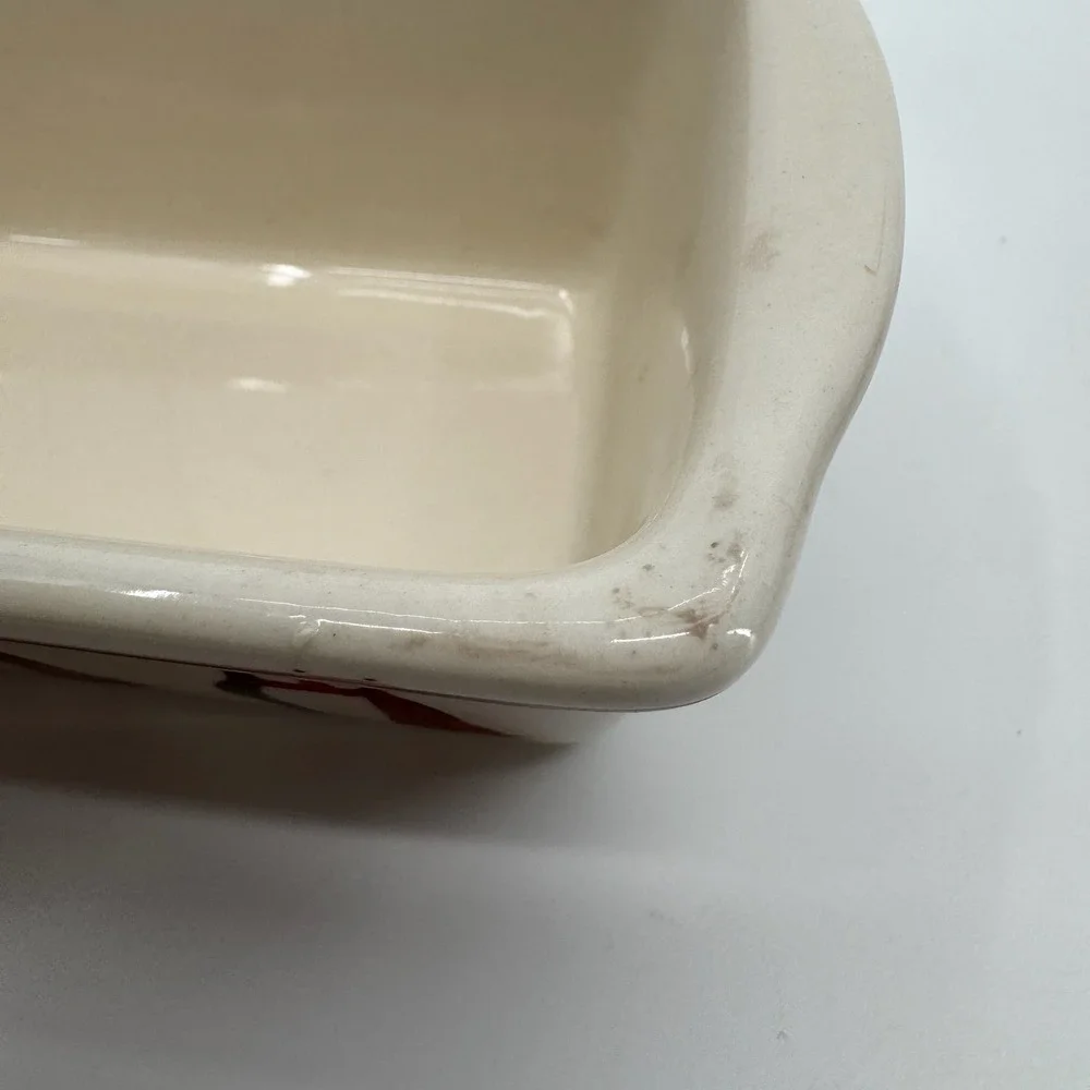 Garden Ridge Penguin Mini Loaf Pans SET of 2 Ceramic Christmas Bakeware Holiday